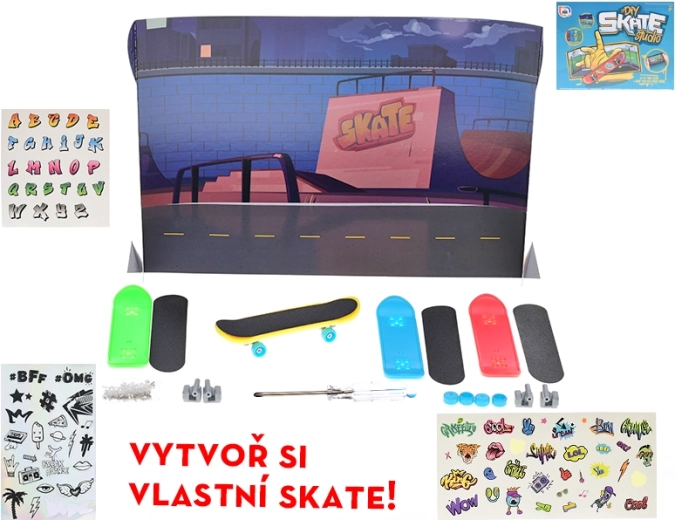 Kreativset für Fingerboard 9,5 cm – Zusammenbau und Dekoration, 4 Boards