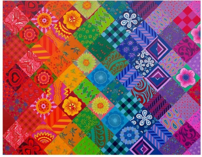 Puzzle Patchwork-Regenbogen 1000 Teile