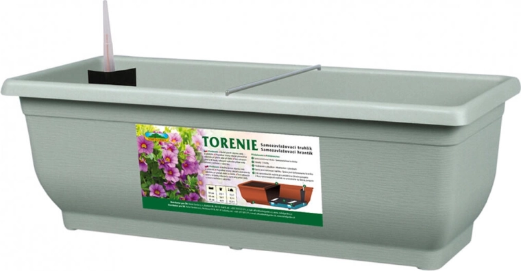Selbstbewässernder Blumenkasten TORENIE Modern 50 cm hellgrün