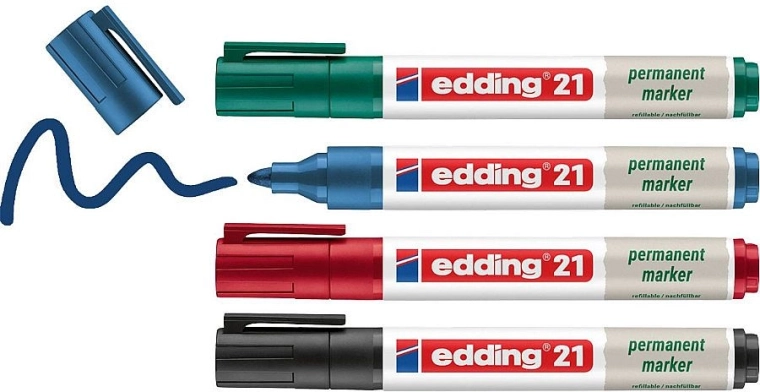 Permanentmarker Edding EcoLine 21, Set 4 Stk.