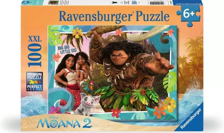 Ravensburger Puzzle Vaiana 2: Die Entdeckung einer neuen Welt XXL, 100 Teile