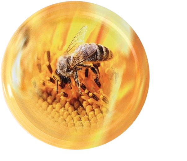 Metall-Schraubdeckel für Gläser 82 mm mit Bienenmotiv, Set 10 Stk.