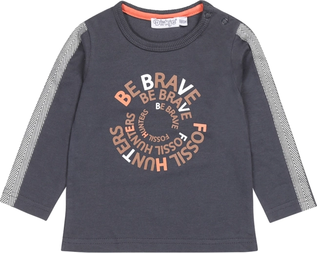 Dirkje Jungen-Langarmshirt – dunkelblau und orange, Gr. 80