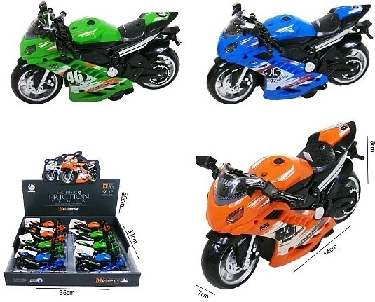 Sportmotorrad 14 cm mit Licht- und Soundeffekten