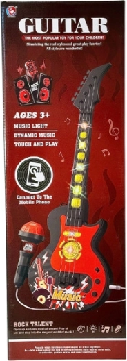 Interaktive Kinder-Gitarre mit Mikrofon, Licht und Sound