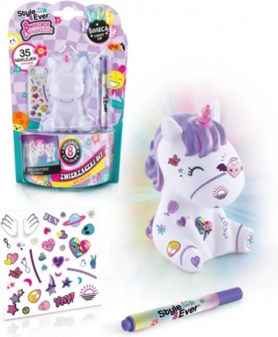Leuchtende DIY-Dekofigur Tiere - EINHORN Sweet