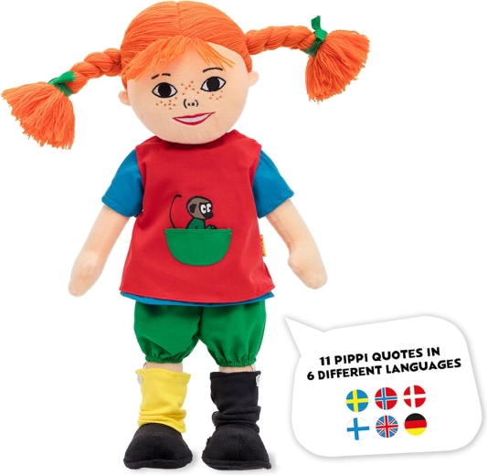 Weiche sprechende Pippi-Langstrumpf-Puppe 40 cm