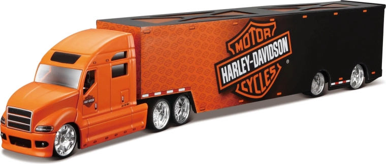 Maisto Harley-Davidson Hauler schwarz-orange 1:64