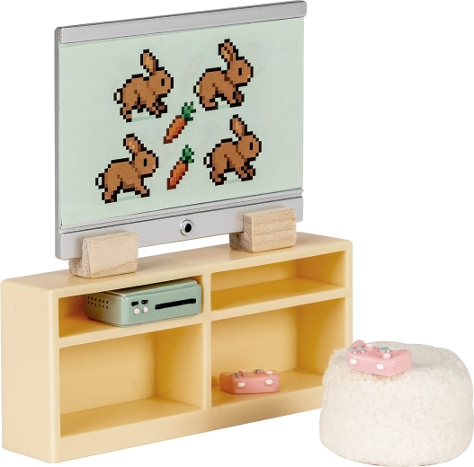 Lundby RTV-Möbelset mit Fernseher für ein Puppenhaus