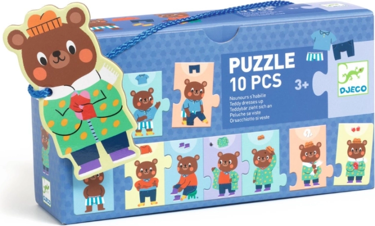 Puzzle Der Bär zieht sich an – 10 Teile