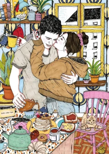 Magnolia Puzzle Frühstück und Liebe 1000 Teile