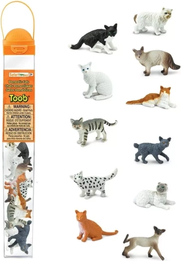 Safari Ltd. Toobs Tube – Hauskatzen (12 Figuren)