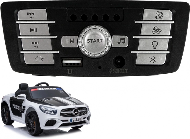 Musikpanel für Kinderauto mit Akku Mercedes-AMG SL500 Polizei