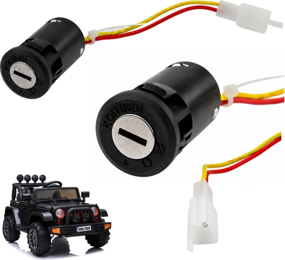 Zündschloss (Schaltbox) für elektrisches Kinderauto BRD-7588 - 1 Stück