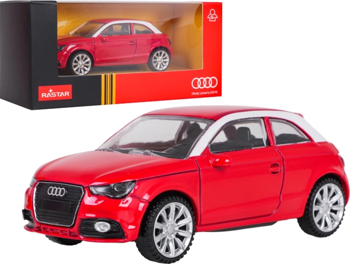 Metallmodell Audi A1 RASTAR im Maßstab 1:43, rot