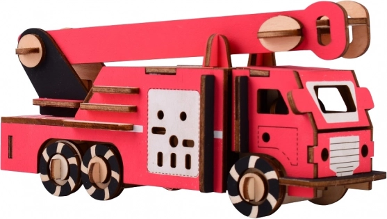 Holz-3D-Puzzle Feuerwehrfahrzeug WOODCRAFT