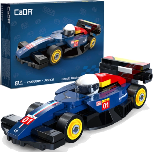 CaDA Bausatz Rennwagen Circuit Racing Car dunkelblau 70 Teile