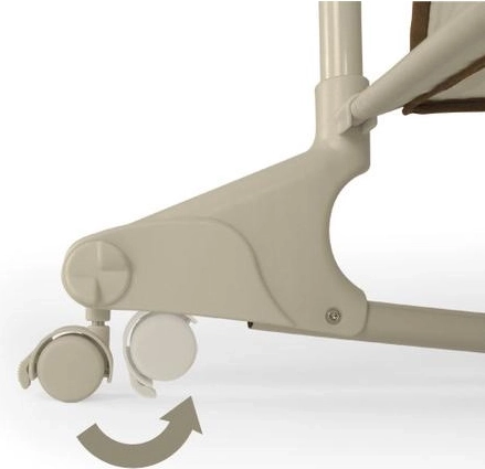 Leichtes Umpositionieren dank Rollen mit Feststellfunktion