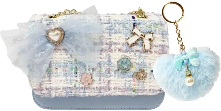 Hot Focus Kinderhandtasche mit Schleife, blau