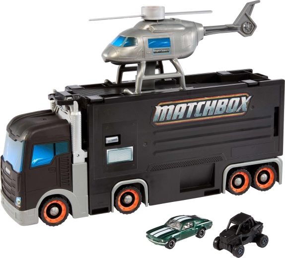 Helikopter und 2 Metallautos im Set
