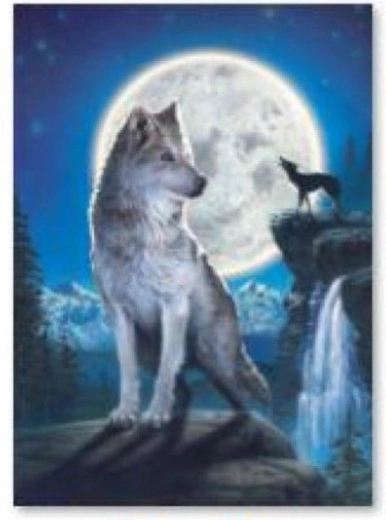 Diamantmalerei (Diamond Painting) Wolf 30 × 40 cm