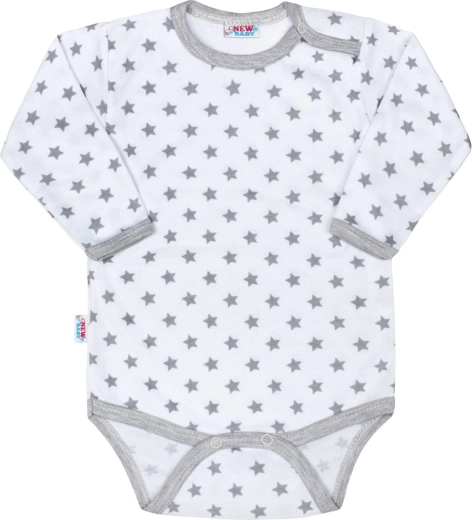New Baby Classic II grauer Babybody mit Sternchen
