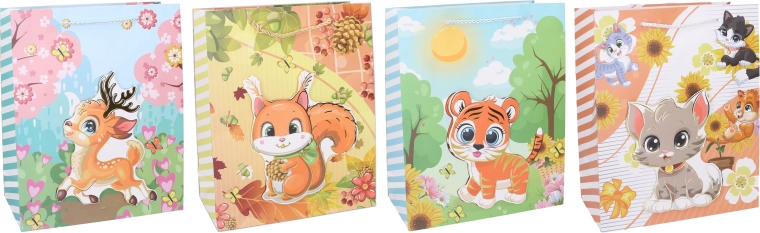 Geschenkpapiertüte S 18 × 23 × 10 cm – Kindermotive