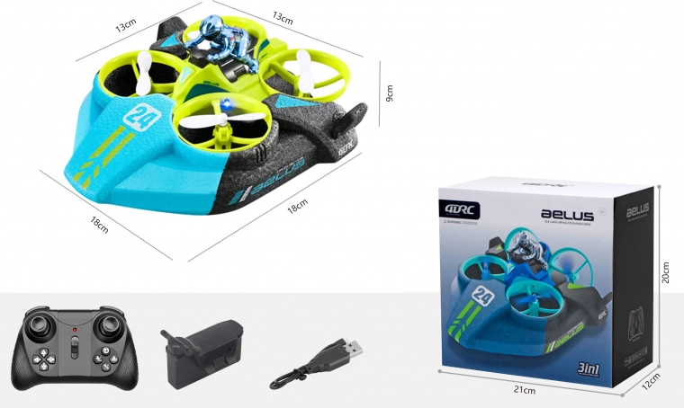 Drohne AELUS 3-in-1 mit Fernsteuerung ohne Kamera