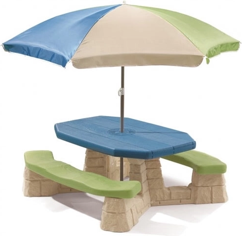 Step2 Picknicktisch mit Sonnenschirm und Bänken
