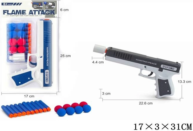 Pistole für Schaumstoffpfeile