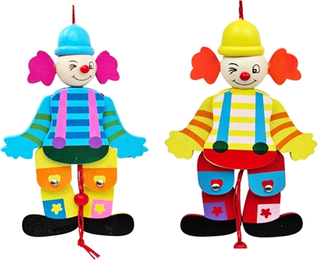Aufziehbarer Clown aus Holz