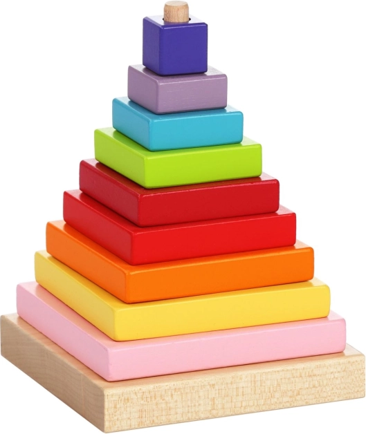Bunte Pyramide - Holzpuzzle für Kinder