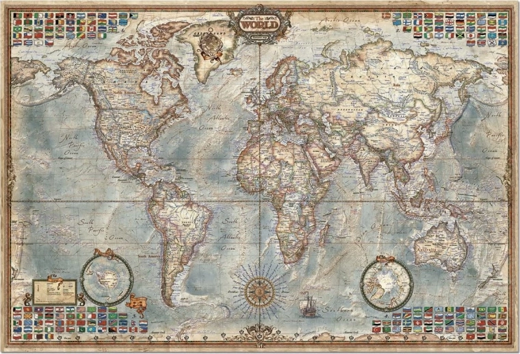 Educa Puzzle Politische Weltkarte 4000 Teile