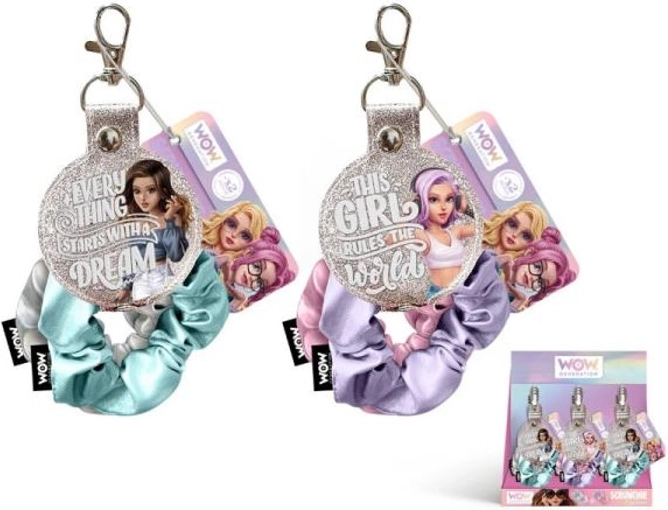 Haargummis mit Scrunchie und Anhänger WOW Generation