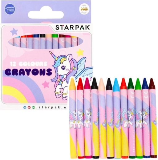 Wachsmalstifte Einhorn – Set mit 12 Farben