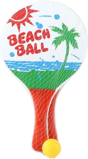 Beach-Tennis – Holzset mit 2 Schlägern und Ball 33 × 19 cm