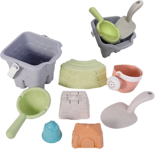 Komplettes 8-teiliges Set für Sandkasten und Strand