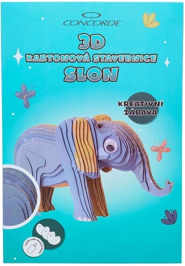 3D Karton-Bausatz Elefant