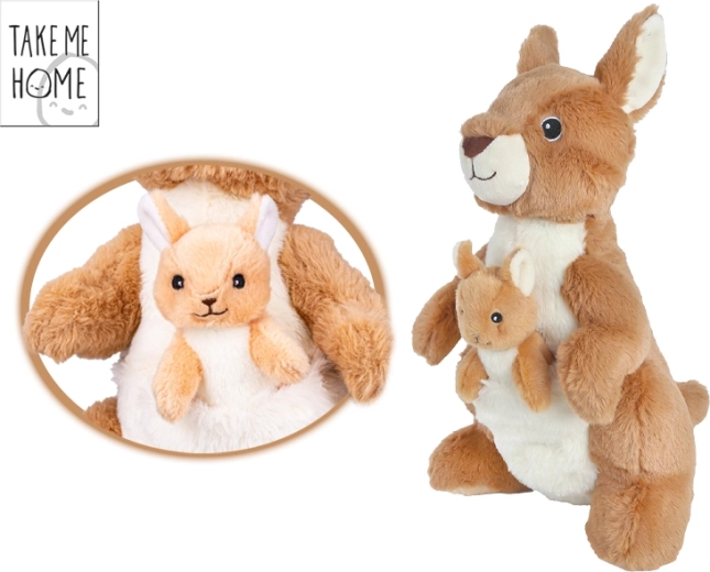 Plüsch-Känguru mit Jungtier 32 cm – Kollektion Take Me Home