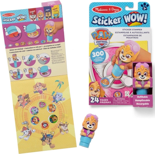 Melissa & Doug Sticker Wow! Paw Patrol Skye – Stickerstempel und Aufgabenbuch