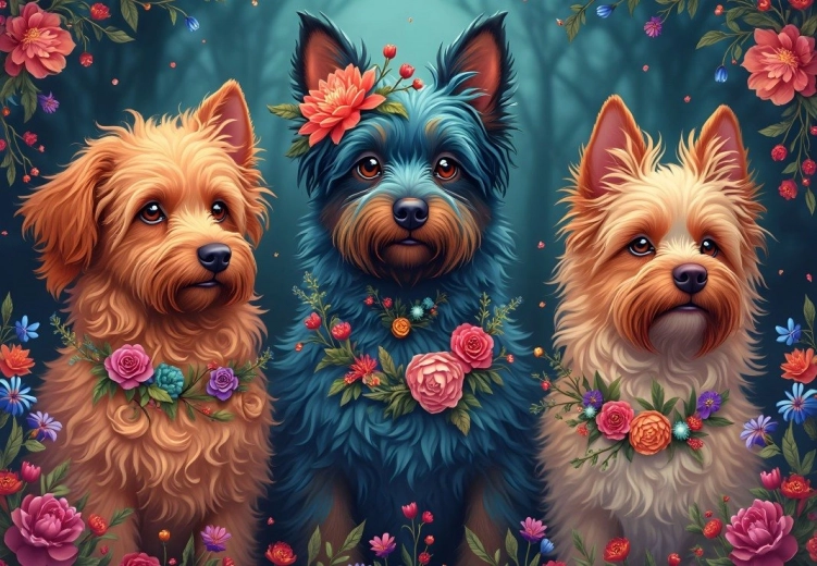 Puzzle Hundetrio 1000 Teile BLUEBIRD