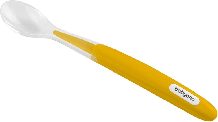Silikonlöffel mit weicher Spitze, gelb, 6m+ BABYONO