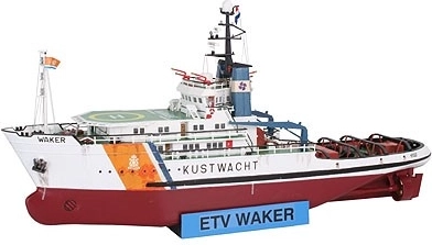 Plastikmodell des Schiffs Kustwacht Waker 1:200