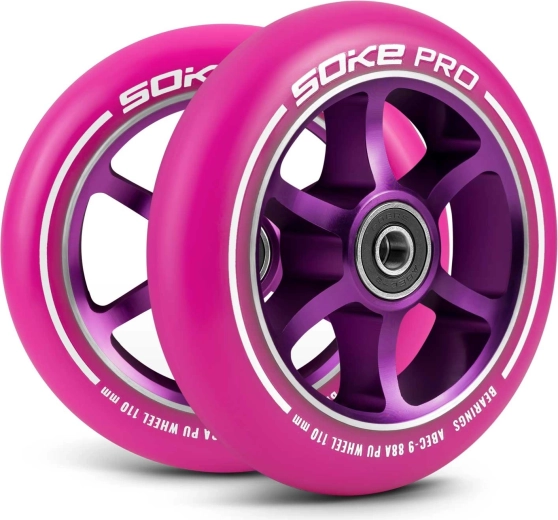Roller-Räder 110 mm SOKE rosa – Set 2 Stk.
