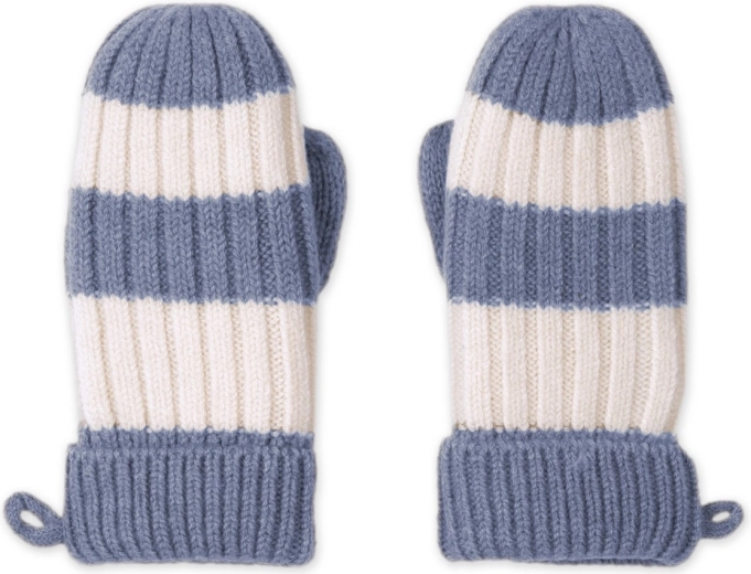 Lodger Merino-Handschuhe Stripe Stone Gr. 1–2 Jahre