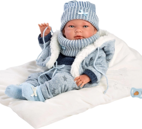Llorens New Born Junge - Realistische Babypuppe mit Ganzkörper-Vinyl - 40 cm