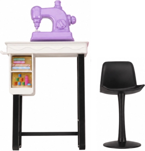 Nähecke mit Tisch und Stuhl