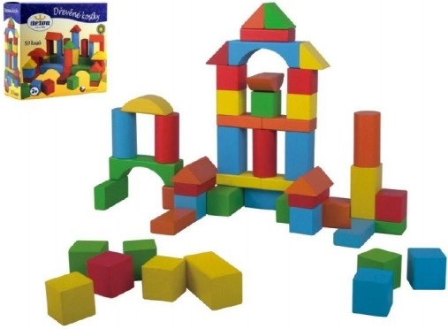 Detoa Holz-Bauset – 50 Bausteine