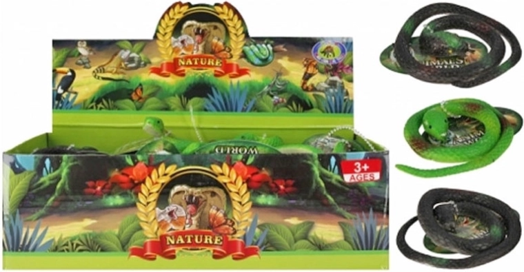 Gummischlange 36 cm – realistische Spielzeugschlange für Kinder