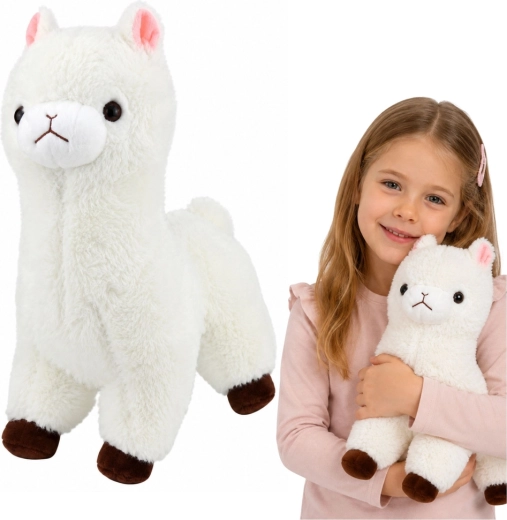 Plüsch-Alpaka weiß 38 cm – 1 Stück